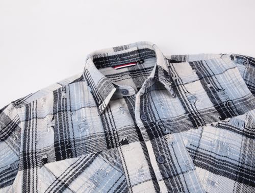 Alex Vando Mens Button Down Shirts Regular Fit Long Sleeve Casual Plaid Flannel Shirt