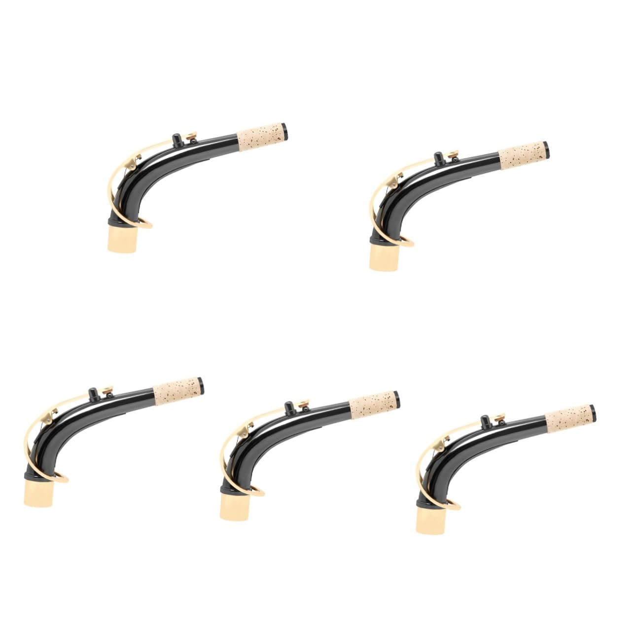 ibasenice 5pezzi Sostituzione Collo Curvo Per Sassofono Ottone Con Bocchino Kit Di Riparazione Per Sassofonisti Per Migliorare Intonazione e La Qualità Del Suono
