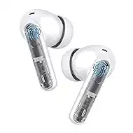 Translucent Wireless Earbuds with Cool Case, Bluetooth Headphones Clear Call, IPX7 Waterproof Ear Buds Wireless Earphones, 30H Long Playtime Compatible with Samsung TV Phone Android