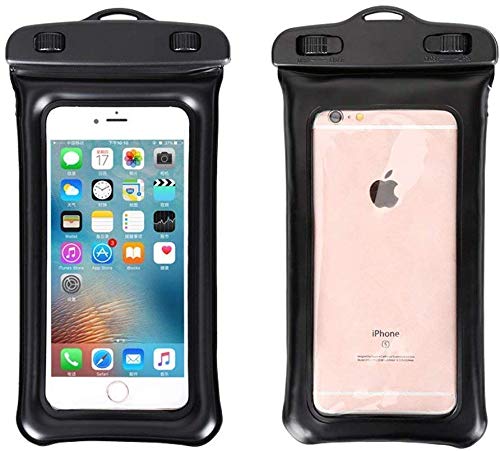 Waterproof Phone Case Universal Floating Dry bag Cellphone Pouch Clear PVC Touch Responsive Cover Bag With Neck Strap for iPhone 8/7/6/6s Plus, iPhone 8/7/6/6s/5s, and Other Up to 5.5inch Phone