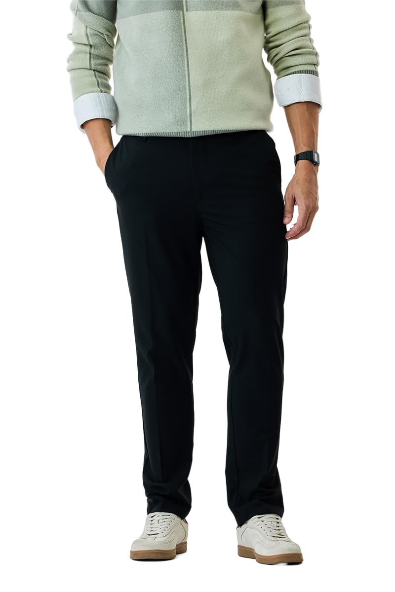 snitch Men Trousers | Slim Fit Mid Rise Pleated Front Design | Cotton Blend with Medium Stretch & Smooth Texture for Casual & Office Wear-picture-14