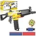 Pistolet Enfant Électrique pour Flechettes Nerf, DIY Fusil Automatique avec 100 Flechettes en Mousse Ceinture de Poignet, Jouet Garcon Pistolet Blaster 3 Modèles 3 Vitesses, Cadeau Enfant Adulte