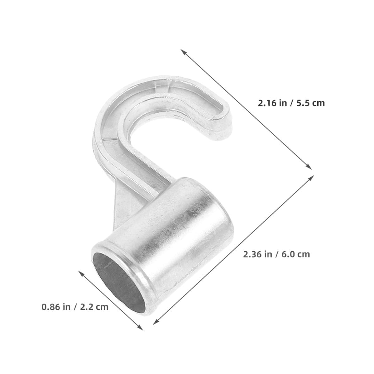 2 Ganchos Resistentes para Barra de Armario de Aleación de Aluminio de 18 Mm Diseño Seguro para Colgar Sombreros y Bolsas en Armarios o Habitaciones