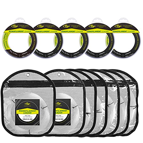 SF Monofilament Leader Line Mono Material Leader Line Monofilament Fishing Line Clear 100M/110Yds for Saltwater Freshwater 200LB