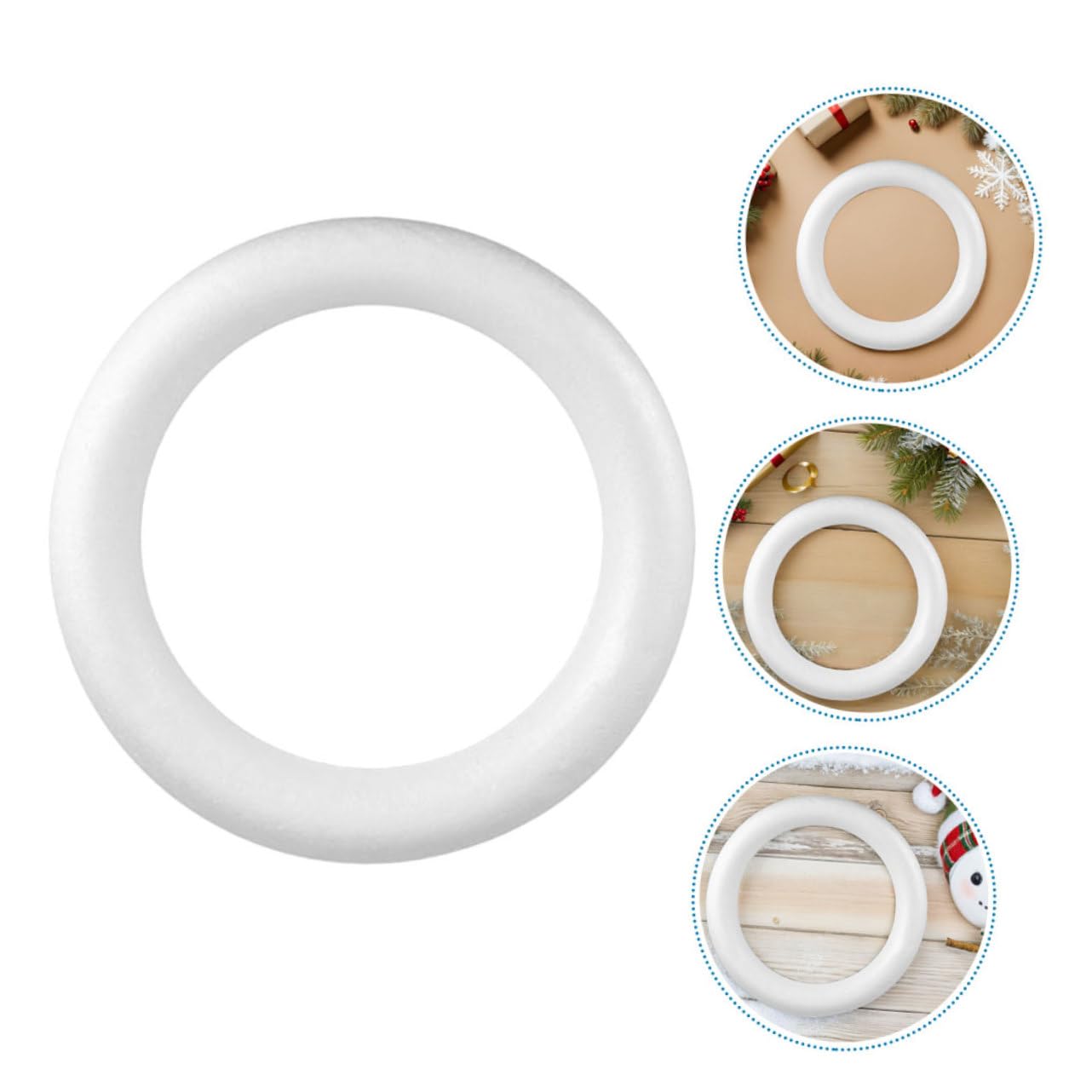 SOLUSTRE 3pièces Kit Couronne Noël Anneaux Mousse Ronds pour Décorations Fêtes Mariages Lot de Cercles DIY