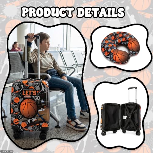 Image of Kid's Luggage Set 5 Piece Suitcase Set 16 inch Hardside Luggage with Spinner Wheels Boys Carry on Luggage Travel Rolling Luggage Airline Approved