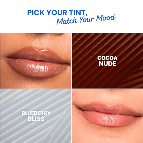 Image of Dot & Key Barrier Repair Hydrating Lip Balm SPF 50 | Blueberry Bliss | Repairs Damaged Lip Barrier | Non Tinted | 4.5 gm