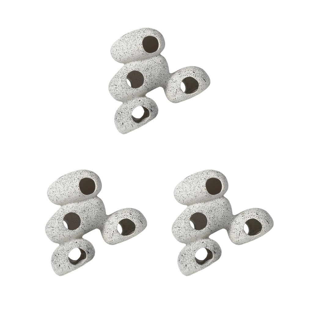 3 set acquario grotta fori multipli nascondiglio di pesce decorazione acquario caverna impermeabile gamberetti allevamento pietra per acquario decorazione stile 1