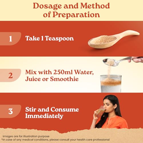Image of A TATA Product- Organic India Sat Isabgol Pre & Probiotic Fibre Powder Orange, 100g