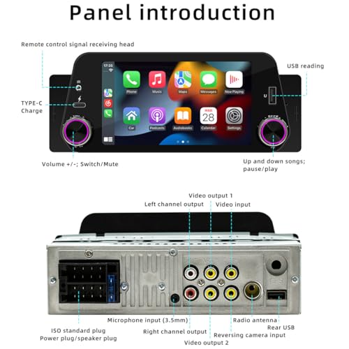 Radio para auto con pantalla táctil 5 pulgadas miniatura 7