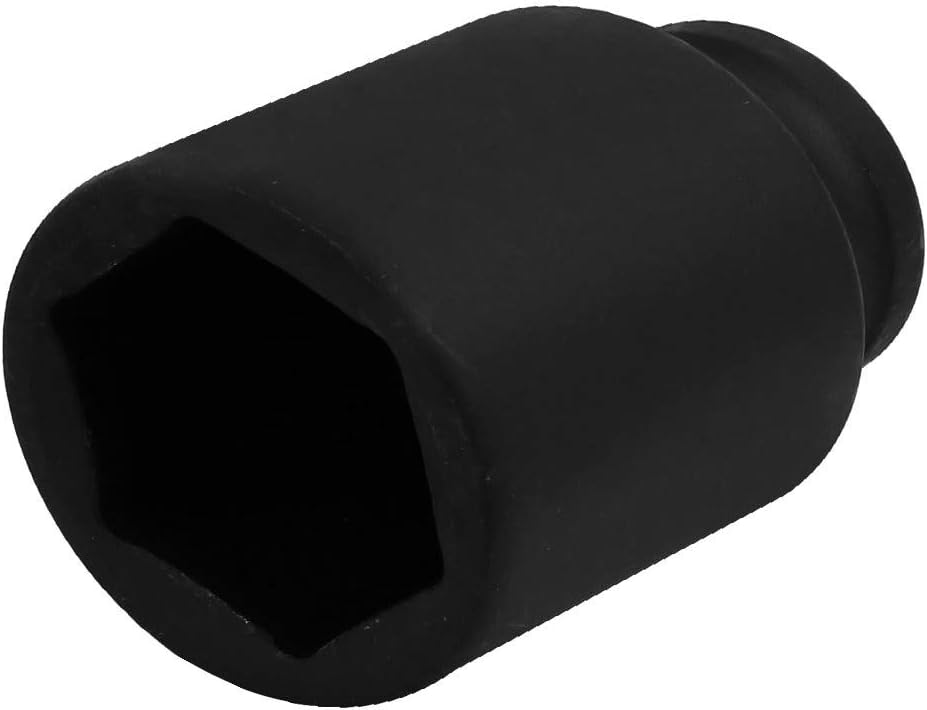 New Lon0167 3/4-inch Square Drive CR-MO 78mm Length 38mm 6 Point Hex Impact Socket Black(3/4-Zoll-Square-Laufwerk CR-MO 78mm Länge 38mm 6-Punkt-Sechskant-Stecksockel schwarz