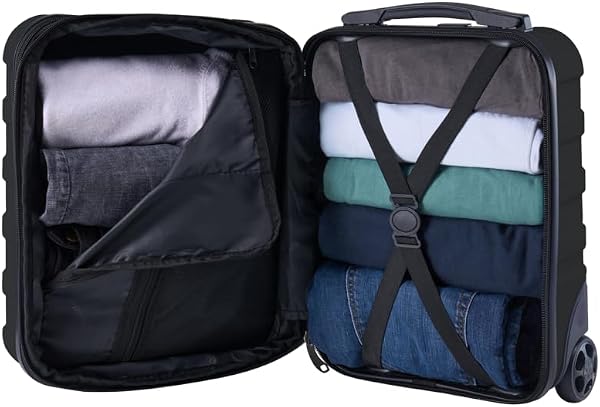 Cabin Max Anode Bagage Cabine 40x30x20 Trolley Valise sous siège 24L Ryanair, Easyjet, Wizz Air, Vueling 40x30x20cm (Noir, 40x30x20cm) - 4