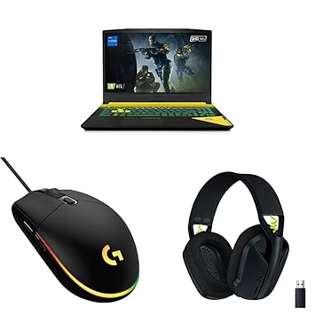 MSI Crosshair Laptop (Intel i7 12th Gen/16GB RAM & SSD Storage/3060 Graphics)+Logitech G G102Wired Gaming Mouse+Logitech G435 Gaming Bluetooth Wireless Over Ear Headphones with Mic - Black