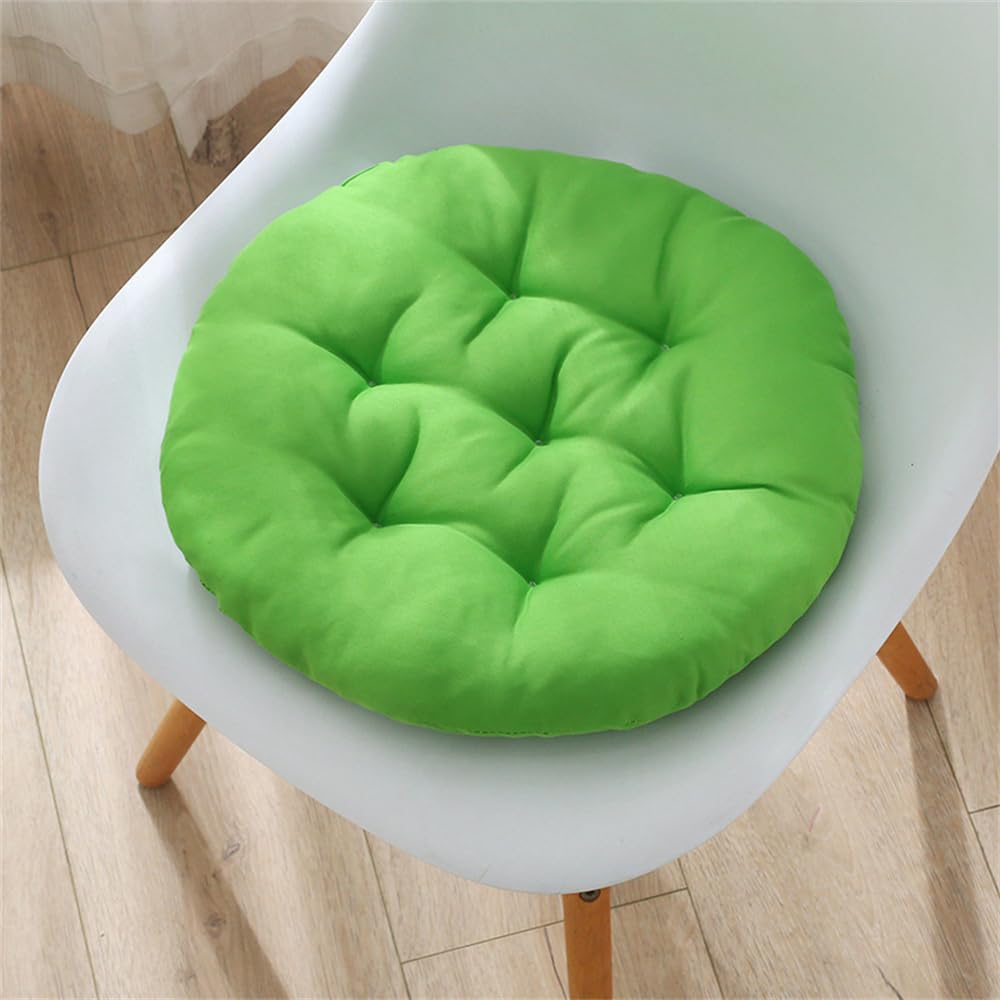 Morbuy Rond Coussins De Jardin, Couleur Unie Coussin Exterieur, Lin Epais Coussin Chaise Galette De Chaise Pour Intérieur Patio Coussin Chaise Exterieur (50x50cm,Vert