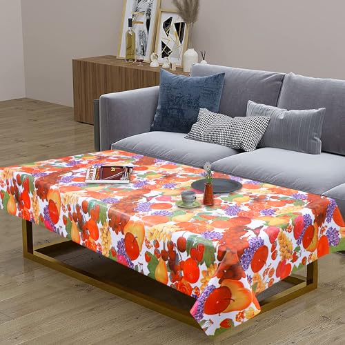 Image of Dakshya Industirs PVC Waterproof Table Cover 36x54 Inch Floral Printed Center Table Cover Washable Plastic Table Sheet Oilproof Dining Table Cover for Coffee Table Living Room Home (Designer Bloom)