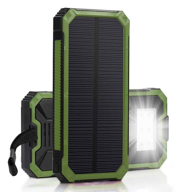 Ausla Banca di energia solare portatile ricarica veloce doppio USB Polar Mobile Power Bank caso fai da te Kit Verde