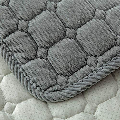 JeogYong 出窓クッションシート 屋内 ファームハウス ウィンドウシートクッション 屋内 寝室用 滑り止めパッド/出窓敷居ベンチクッション 35.4 x 63インチ グレー