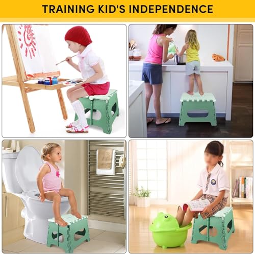 Image of Folding Step Stool | Folding Stool | Bathroom Stool | Travel Stool | Step Stool (1) 9 inch Height