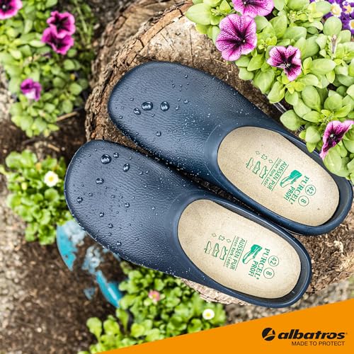 ALBATROS PURCEL Profi Clogs Unisex blau Gr. 41 – wasserdichter Freizeit- und Gartenschuh für Herren und Damen mit Premium Fußbett