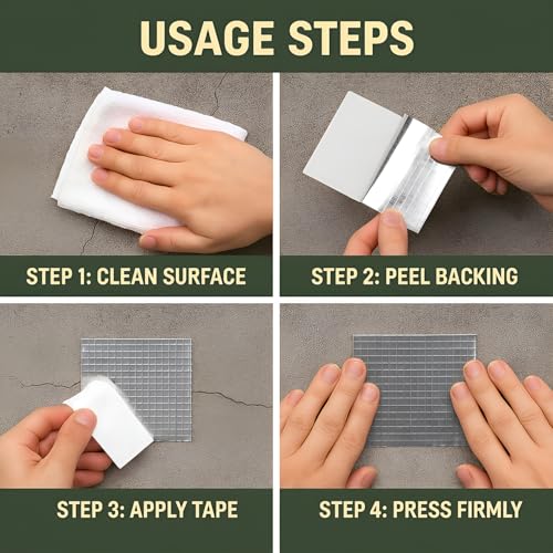 Image of DALUCI Super Strong Waterproof Butyl Tape for Leakage Repair - Self Adhesive Heavy Duty Aluminum Foil Tape for Roof Waterproofing, Water Leakage, Pipe, Wall & Tank Sealing (Silver, 6 Inch (15CM*5M))