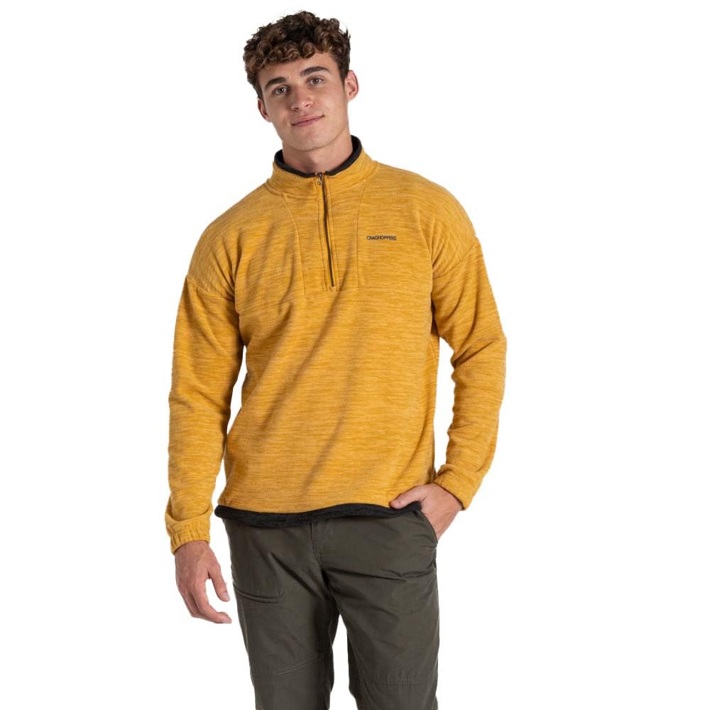 Craghoppers Mens Esk Half Zip Fleece Pullover Sweater, Warbl Yellow, XS UK