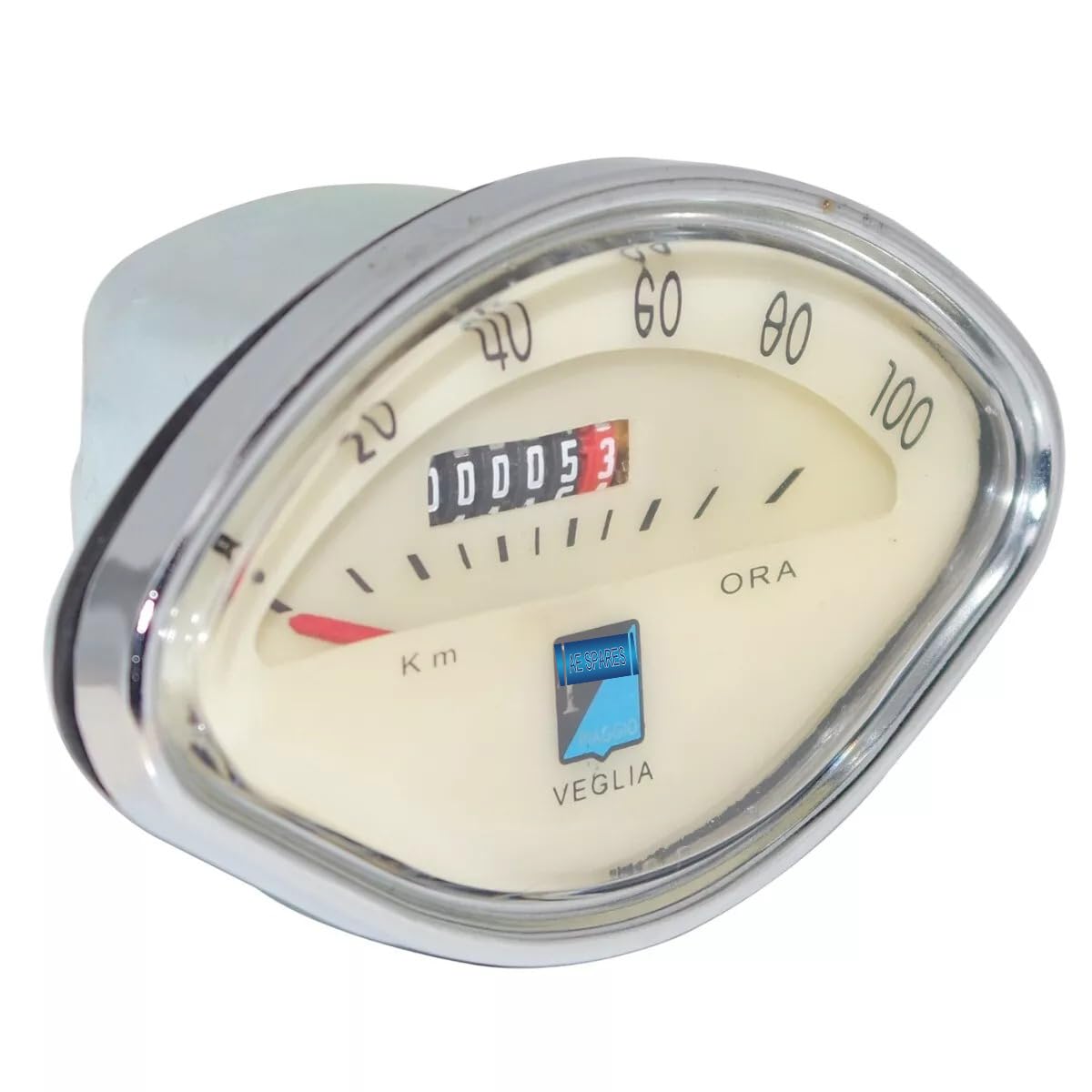 For Vespa White Face Speedometer 0-100 Kph VBB SS GS Sprint Speedo