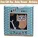 Touch and Feel Cloth Crinkle Books for Babies Infant, Baby Books Toys 0-3-6-12 Months, Christmas Shower Baby Gifts, High Contrast Toys,Teething Teethers, Tummy Time Mirror Toys for Boys and Girls-Owl