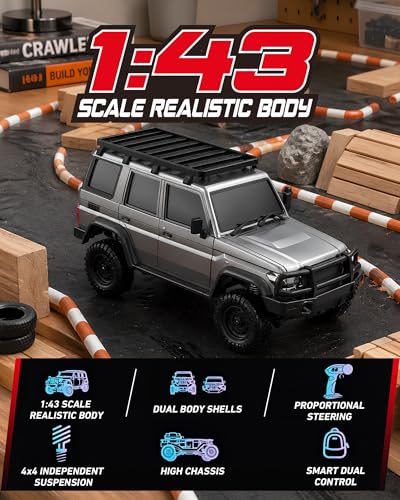 Image of ARRIS 1 /43 Desktop RC Crawler 4WD with Full Proportional Control