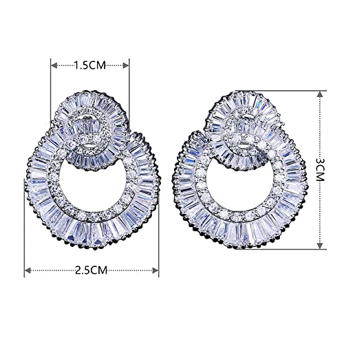 Celebrity Design Women Elegant Statement Rhinestone Jewelry Dangle Drop Earrings Studs2