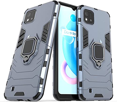 PrimeLike Robot Armor Shockproof Soft TPU and Hard PC Back Cover with Ring Case for Realme C11 (2021) / RMX3231 - Blue (B09FLW7ZX2) Amazon Price History, Amazon Price Tracker