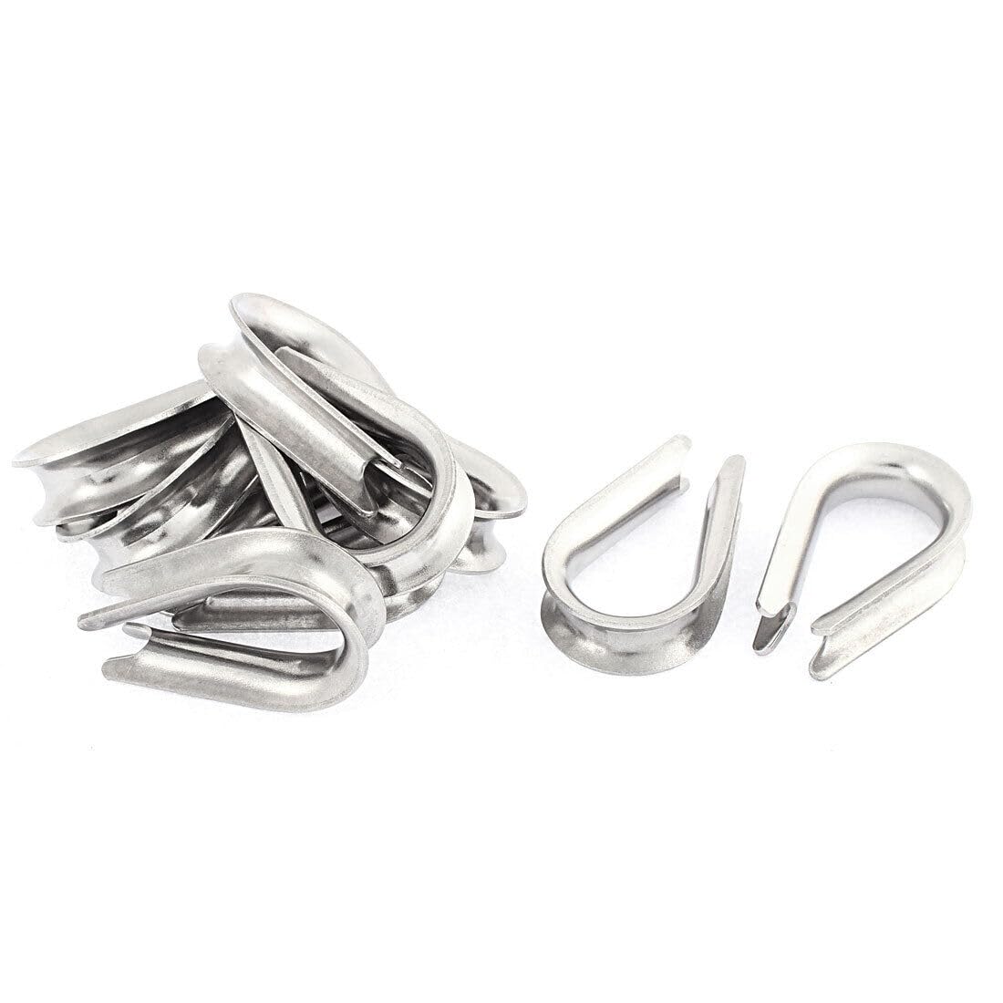 Tool Parts and Accessories Stainless Steel 8mm Standard Wire Rope Cable Thimbles Rigging 10pcs (#CN-140824-14675)