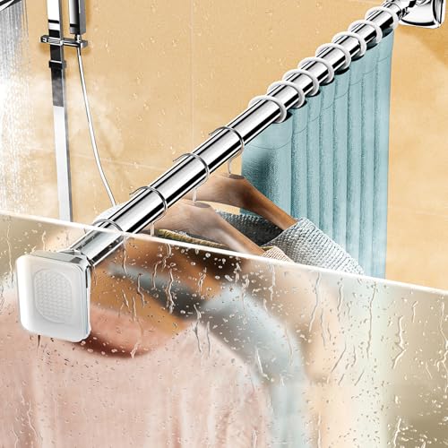 Barre extensible placard acier inoxydable tringle dressing douche sans trou - 6