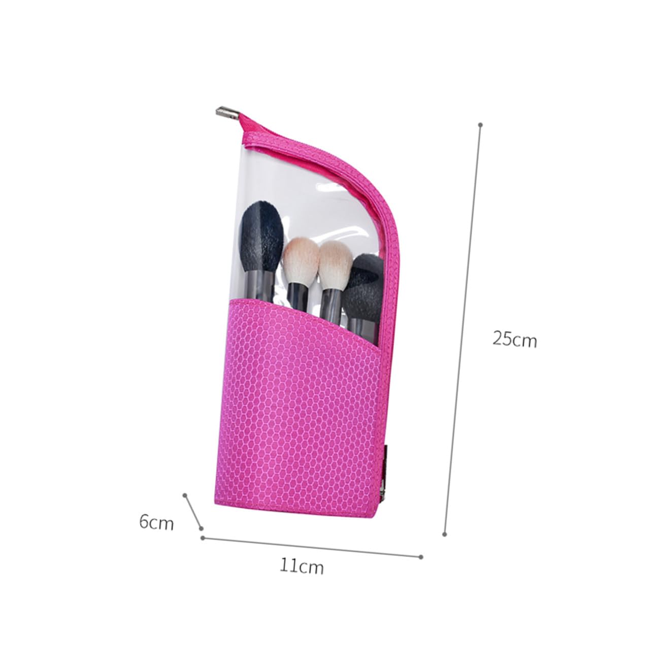 Cabilock Borsa Porta Pennelli Da Trucco Da Viaggio 3 Pezzi Organizer Cosmetico Multifunzionale Portatile Traslucida in Tessuto Oxford Per Donna