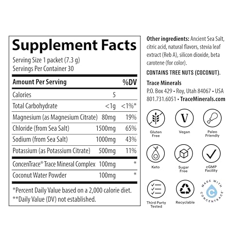 Trace Minerals ZeroLyte Electrolyte Mix, Salty Mango, 30 Packets — view 4