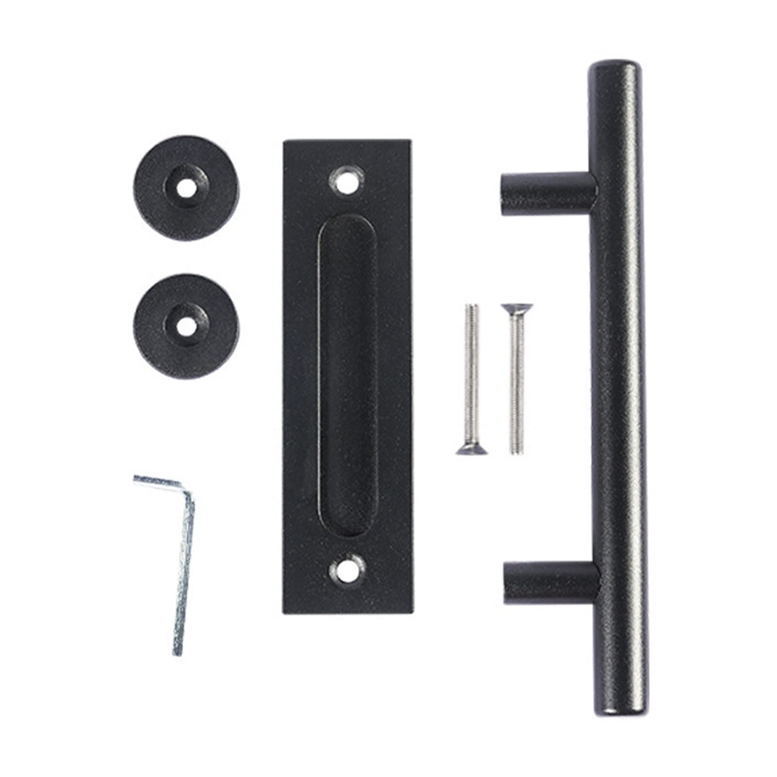 Edede One Color Sliding Door Hardware 35-45Mm Sliding Barn Door Handle Pull Cabinet Flush Hardware Set Wood Door Handle Interior Door Furniture Handle Hardware
