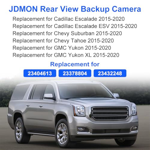 Image of JDMON Backup Camera Replacement for Cadillac Escalade ESV Chevy Suburban Tahoe GMC Yukon XL 2015-2020 Reverse Rear Park Assist Camera Replacement for 23378804 23404613 23432248