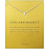 LANG XUAN Clavicle Necklace with Card, Small Dainty Pendant,Greeting Card with Best Wish, Delicate and Classy Party Jewelry Favors