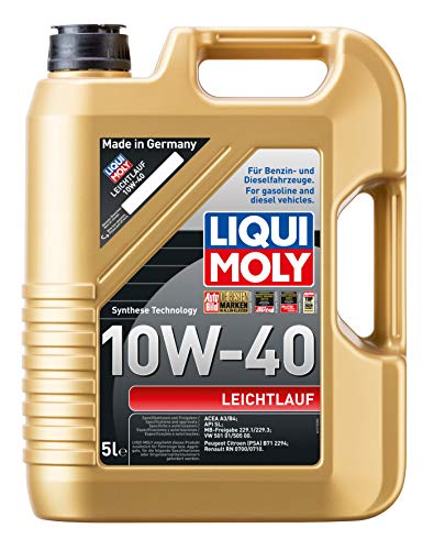 LIQUI MOLY Leichtlauf 10W 40 | 5 L | Tecnología de síntesis Aceite de motor | 9502