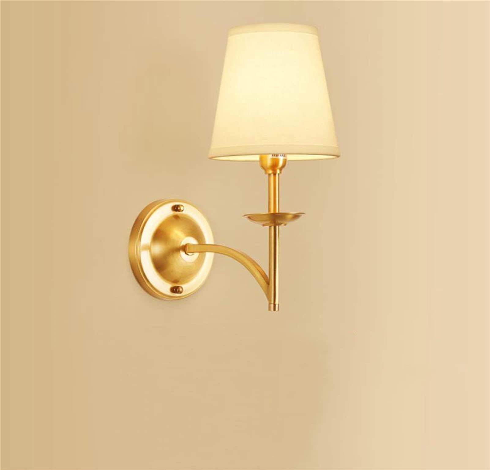 ZTCHSENZT Wall Sconces, Modern Wall Sconce, All-Copper Wall Lamp Bedroom Bedside Lamp European Lamp Modern Simple Corridor Wall Lamp,Q