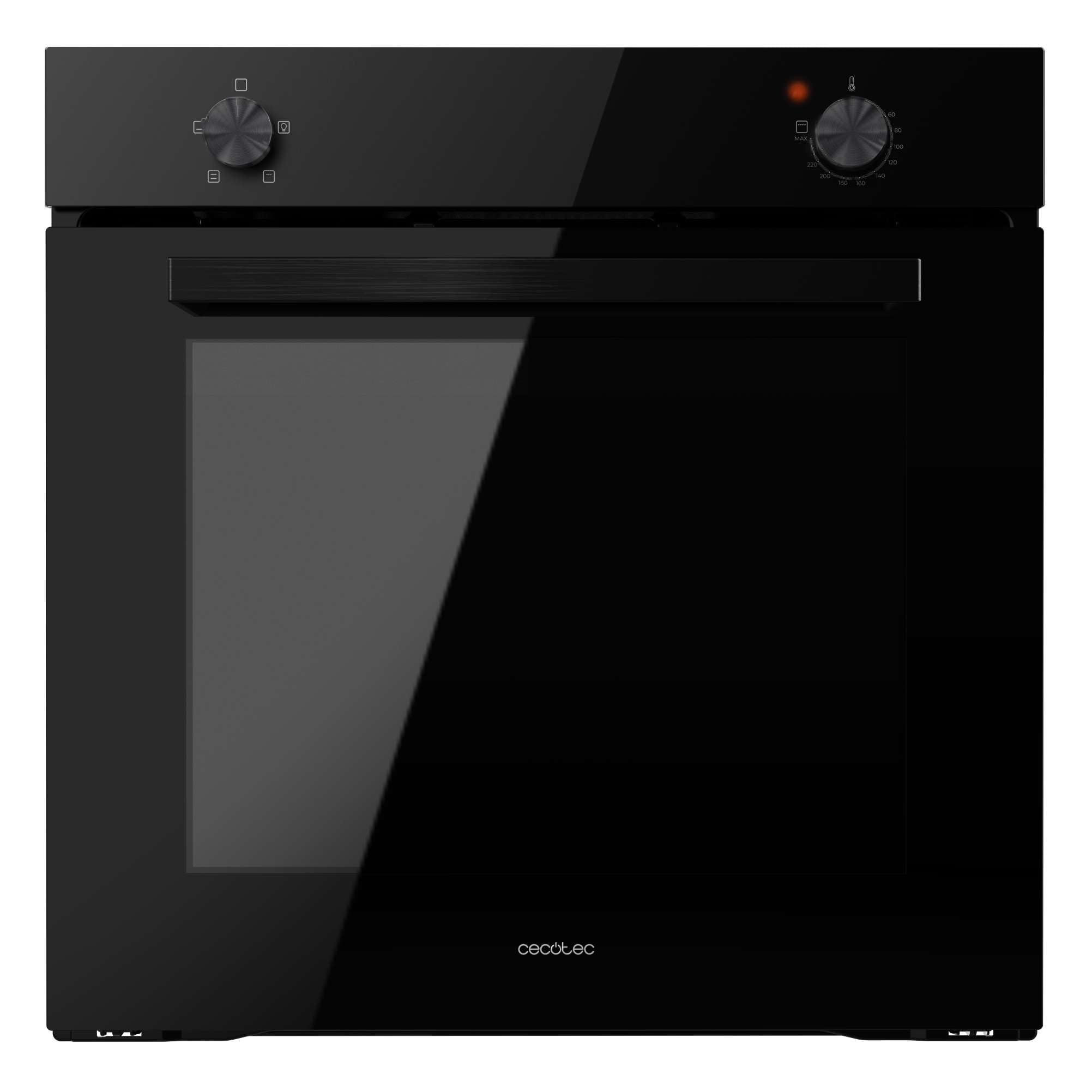 Cecotec Horno Integrable Convencional Bolero Hexa C126000 Black A. 2800W, Capacidad 77L, Bajo Consumo, 4 Funciones, Steam Assist, Steam EasyClean, Cooling Fan, Triple Glass, Luz Interior