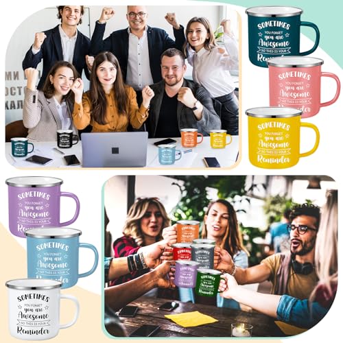 Set de 48 tazas esmaltadas motivacionales de 12 oz miniatura 7