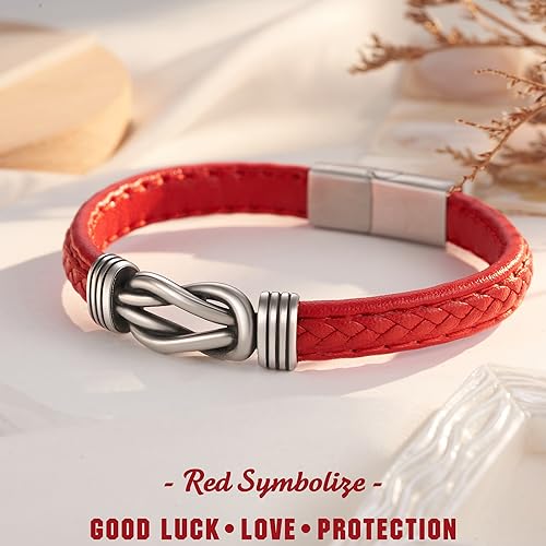 FYUKISS-Forever-Linked-Together-Leather-Bracelet-for-Daughter-Granddaughter-Wife-Mom-Niece-Birthday-Christmas-Mothers-Day-Gifts-for-Her