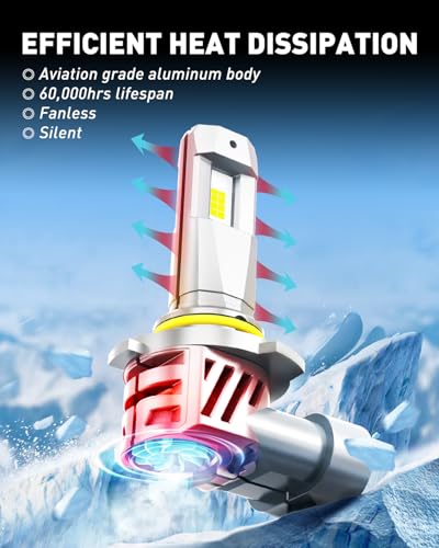 Image of AUXITO 9005 9006 Bulbs HB3 HB4, 80000LM Ultra-Bright, Plug N Play, Long Lifespan, No Flicker, 99% Compatibility, Pack of 4