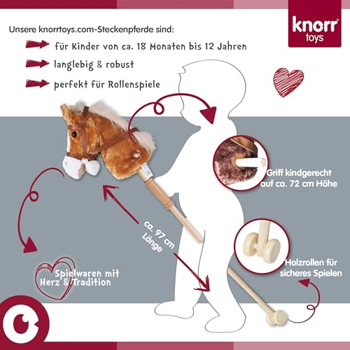 Knorrtoys 40101 - Steckenpferd Sugar, Hellbraun