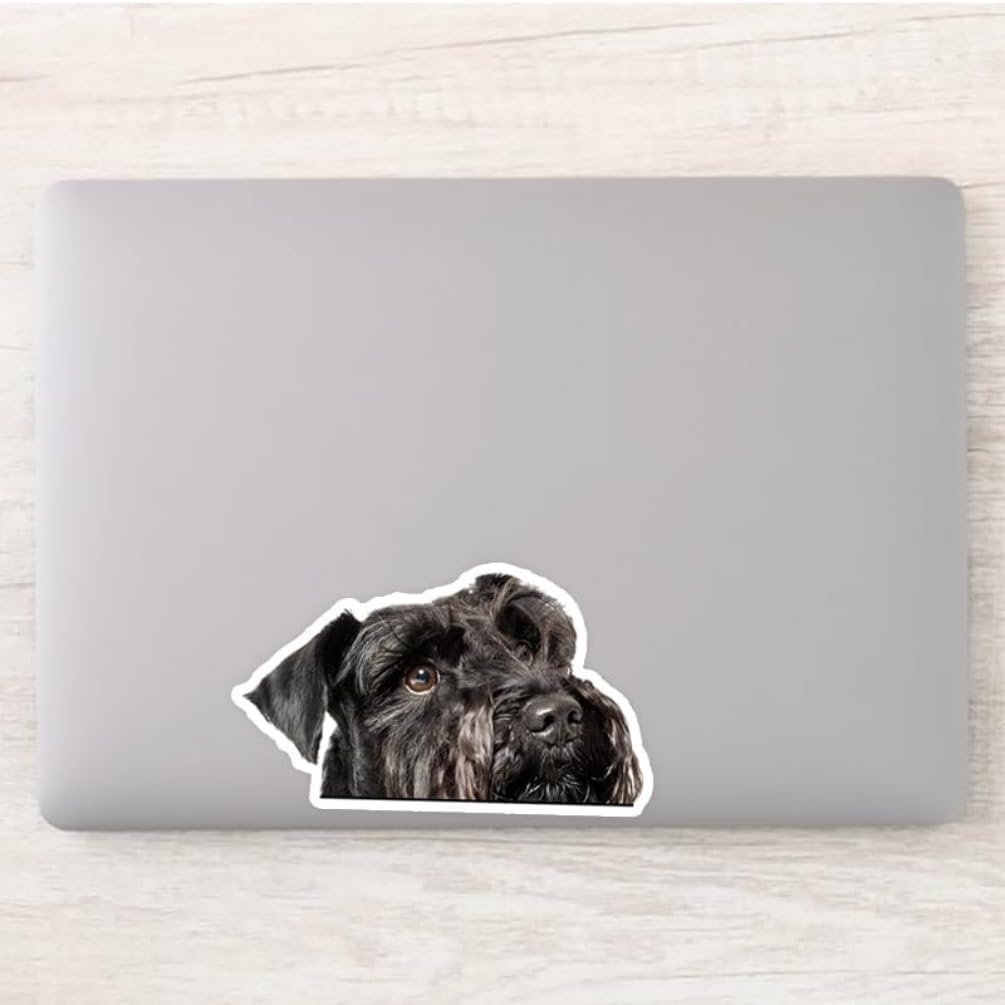 2pcs Black Miniature Schnauzer Car Decal Sticker 5.91"x3.35", Distinguished Mustache Dog Sticker for Car, Refrigerator, Window, Laptop, Sophisticated Pet Decor |#DK244 - Image 7