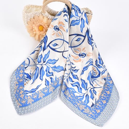 Sleeping Scarf for Women - Silk-Like Satin 27.5x27.5 Inch Hair Wrap, Night Head Cover for Curly Hair Protection2