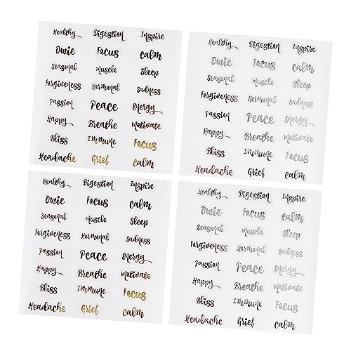 HOMSFOU 10Hojas Etiquetas Adhesivas para Autoadhesivas Doradas y Plateadas Decoración para Cosméticos y Perfumes