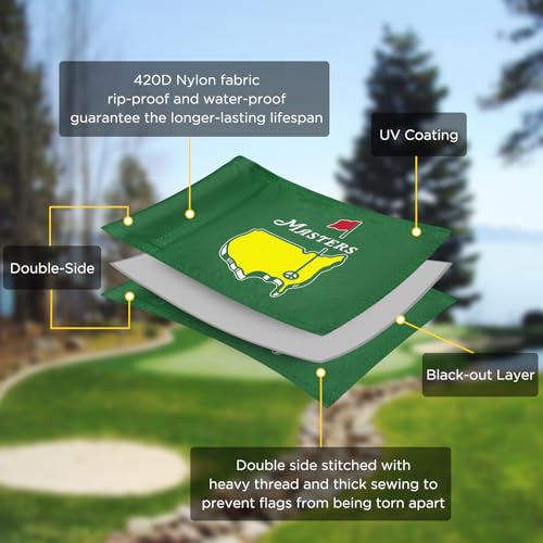 image for CoGolfing Augusta National Golf Flag Mini, 8x6 Inch, Double-Sided Silk