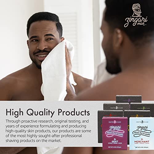 Zingari Man The Nomad Bath Soap - Cleansing Facial Soap For Men - Soap For Body, Face, Facial Cleanser, Face Wash, Skin Cleanser, Shaving - Daily Use, Travel, Mens Soap Bar Fresh #TOP5