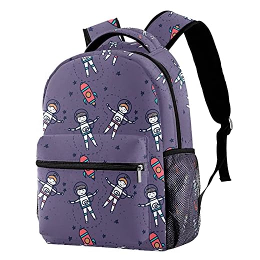 Mochilas de viaje para campus, superman con soporte para botellas para niñas y niños